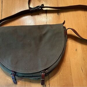 J. Crew Dark Green Canvas Shoulder Bag